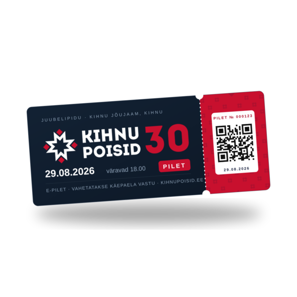 Kihnu Poisid 30 juubelipeo pilet — 29.08.2026, Kihnu Jõujaam